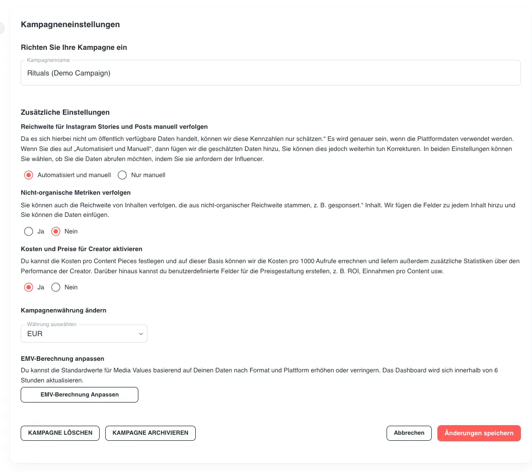 Kampagnen Managment -