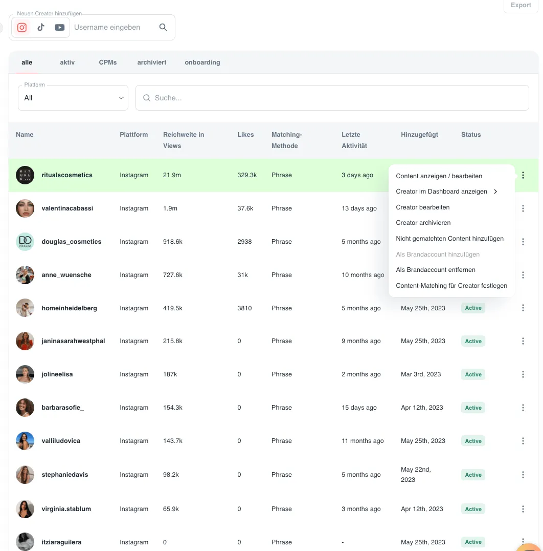 Kampagnen Managment -