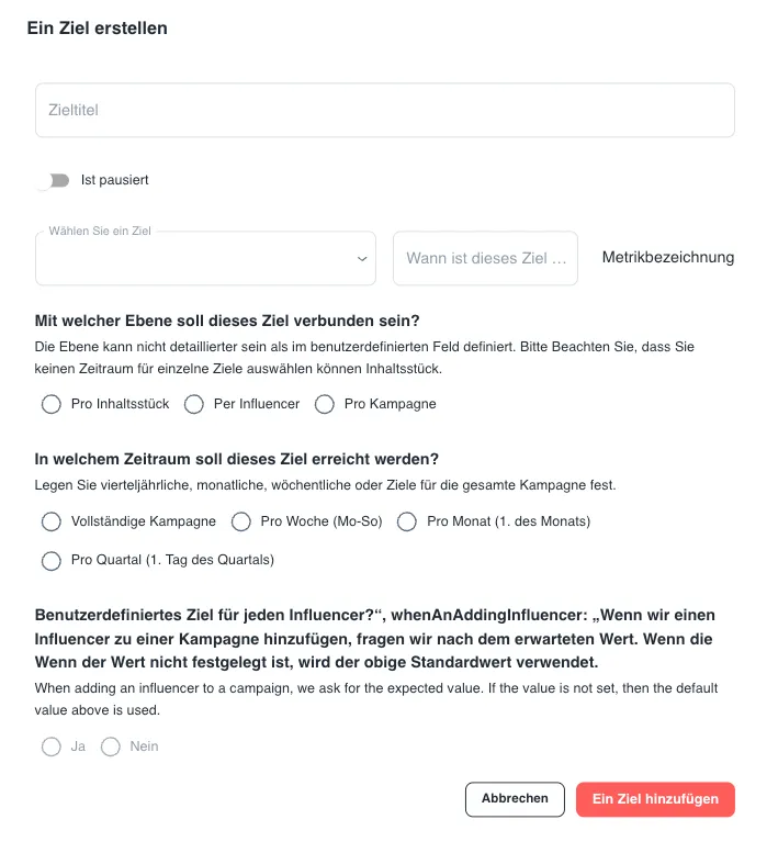 Kampagnen Managment -